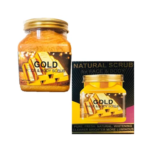 مقشر الوجه والجسم بخلاصة الذهب من وكالي 500 مل