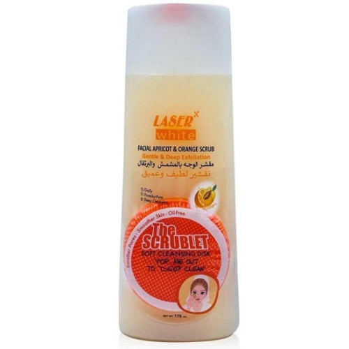 مقشر الوجه بالمشمش ولبرتقال من ليزر وايت 175 مل
