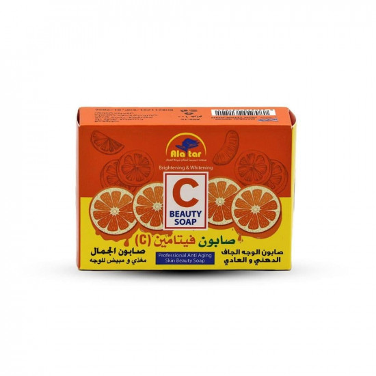 العطار صابون فيتامين سي مغذي ومبيض للوجه - 100 جرام العطار صابون فيتامين سي مغذي ومبيض للوجه - 100 جرام