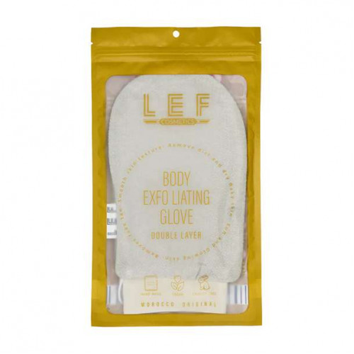 ليف قفاز مقشر الجسم بطبقه مزدوجه | لون عشوائي