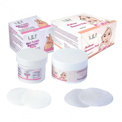 مناديل مزيل طلاء الأظافر & مسحات قطنية لإزالة المكياج من ليف