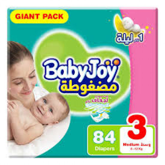 بيبي جوي حفائض مضغوطة مقاس 3 عبوة 84 حفاضة