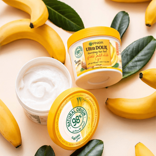 غارنييه الترا دوكس غذاء الشعر 3 في 1 للشعر الجاف 98 % طبيعي 390 مل