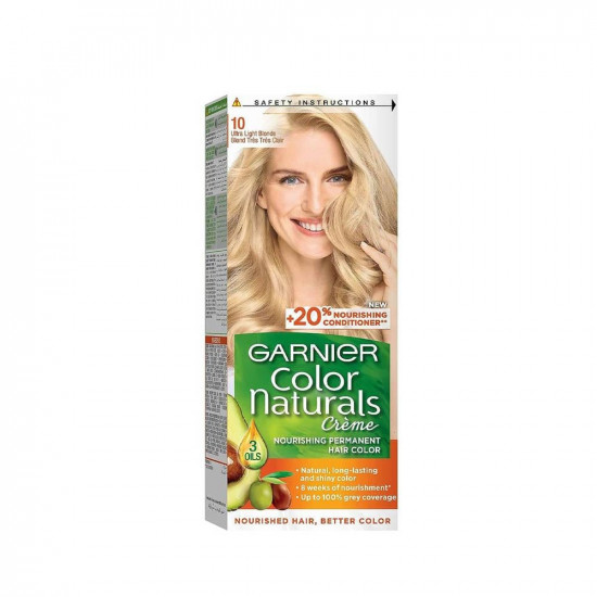غارنييه كولور ناتشورالز صبغة شعر - أشقر ثلجي فاتح 10 غارنييه كولور ناتشورالز صبغة شعر - أشقر ثلجي فاتح 10