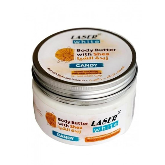 زبدة الشيا كاندي من ليزر وايت 250 مل زبدة الشيا كاندي من ليزر وايت 250 مل