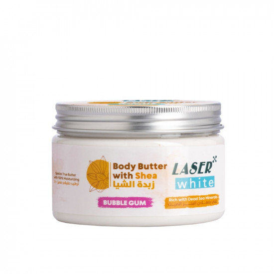 زبدة الشيا الغني بمعادن البحر الميت لترطيب البشرة الجافة من ليزر وايت 250 مل