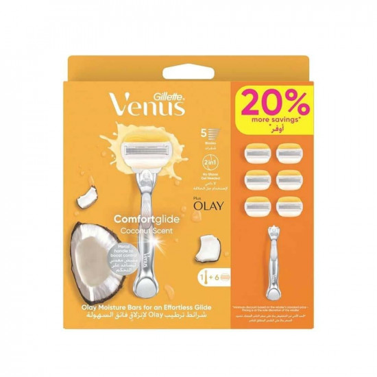 جيليت فينوس كومفورت جلايد كوكنت 1مقبض 6 شفرات