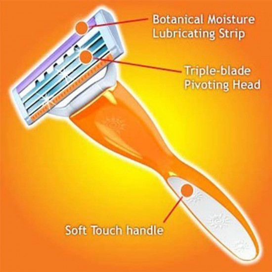 بيرسونا كابري 3 شفرات حلاقة نسائية بفيتامين هـ وزبدة الشيا 3+1قطع