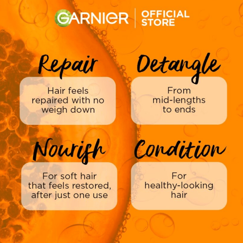 الترا دو غذاء الشعر المرمم 3 في 1 بالبابايا من غارنييه - 390مل