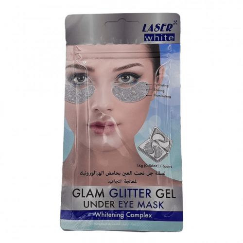 ليزر وايت - لصقات جل لشد ومعالجة التجاعيد تحت العين بحمض الهيالورونيك 6 قطع