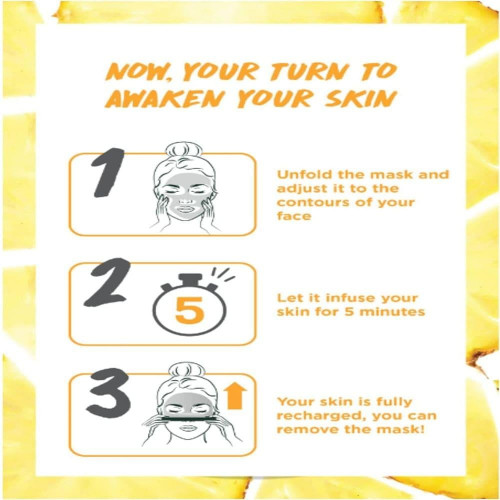 غارنييه قناع منديل للوجه مزود بجرعة فيتامين سي للبشرة المرهقة والباهتة بخلاصة الأناناس 15جرام