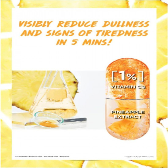 غارنييه قناع منديل للوجه مزود بجرعة فيتامين سي للبشرة المرهقة والباهتة بخلاصة الأناناس 15جرام