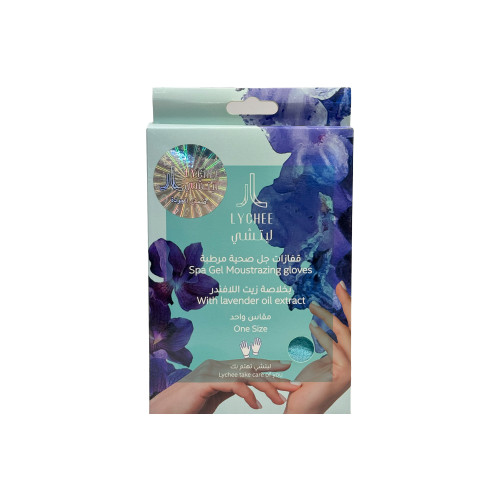 ليتشي قفازات جل صحية ومرطبة بزيت اللافندر مقاس واحد -1 زوج