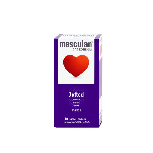 ماسكولان واقي ذكري محبب نوع 2 - 10 حبات ماسكولان واقي ذكري محبب نوع 2 - 10 حبات