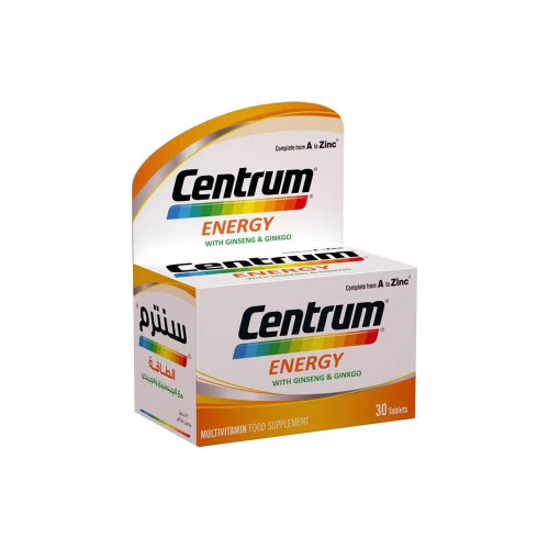 سنترم انرجي متعدد الفيتامينات مع الجينسينج والجينكو - 30 قرص سنترم انرجي متعدد الفيتامينات مع الجينسينج والجينكو - 30 قرص