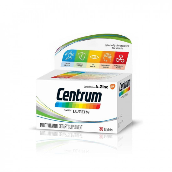 سنترم مع اللوتين مكمل غذائي متعدد الفيتامينات - 30 قرص