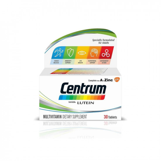 سنترم مع اللوتين مكمل غذائي متعدد الفيتامينات - 30 قرص