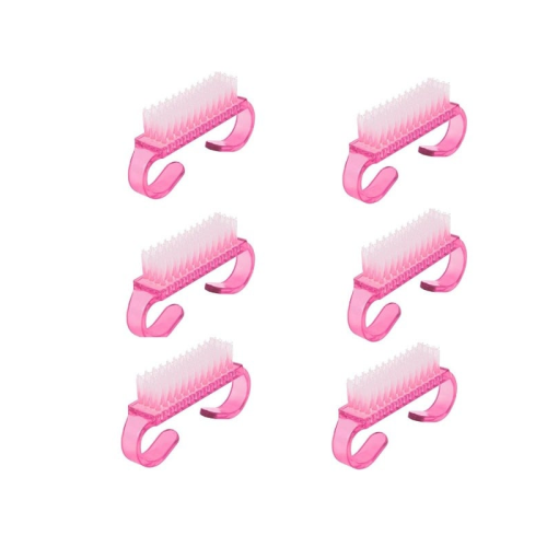 مجموعة فرش بدكير للأظافر من صالون سيستم - 6 حبات ملونه 