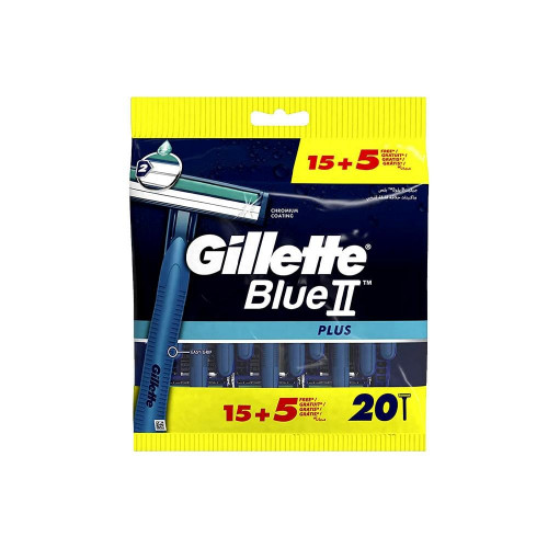جيليت ماكينة حلاقة بلو 2 بلس للرجال 15 + 5 - قطع