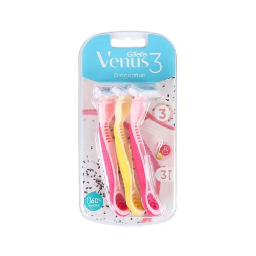 جيليت فينوس 3 دراجون فروت شفرات حلاقة نسائية - 3 حبة