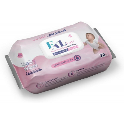 فال كير مناديل مبللة للأطفال بالماء النقي بناتي 72 منديل