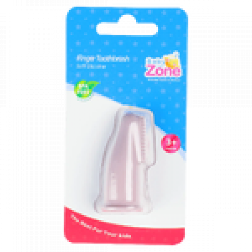 بيبي زون قطعة سيليكون لتنظيف اللثة والاسنان 3+ شهر