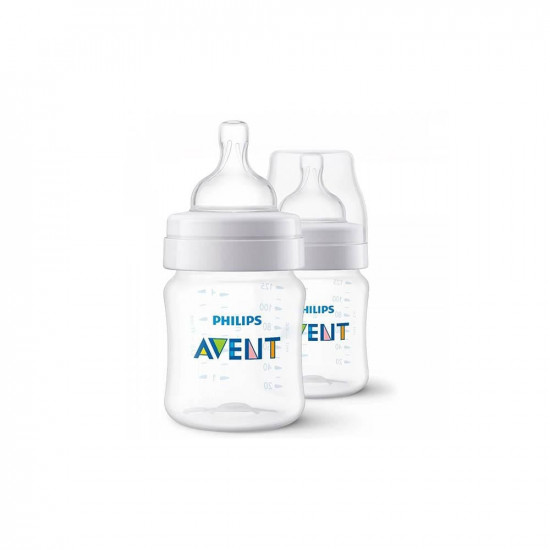 فيليبس افنت رضاعة بلاستيكية m0+ مضادة للمغص - 125x2 مل