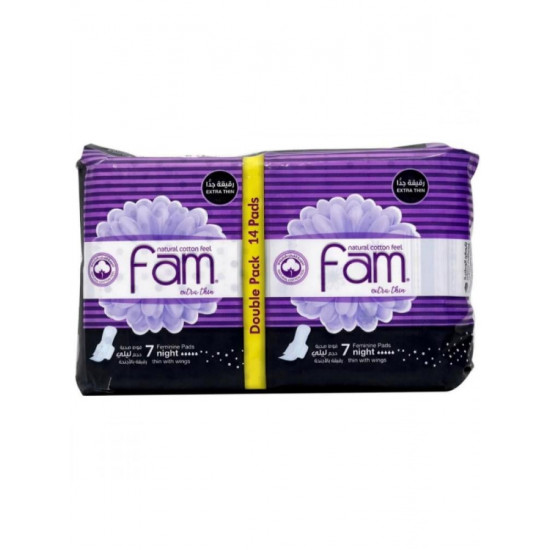 فوط صحية فام 16 فوط حجم كبير بالأجنحة  مطوية ومضغوطة  سهلة الحمل والاستخدام