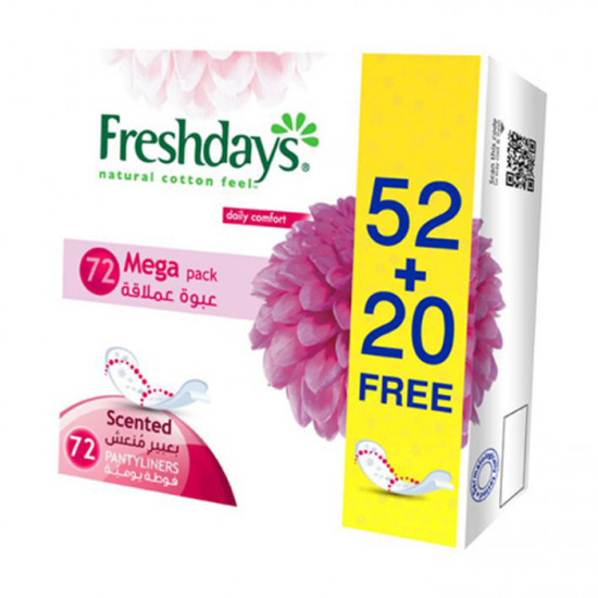 فريش دايز فوط نسائية يومية عبير منعش 72 قطعة