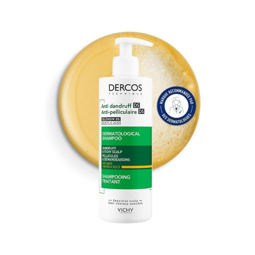 فيتشي ديركوس شامبو ضد القشرة للعناية بالشعر الجاف - 390 مل