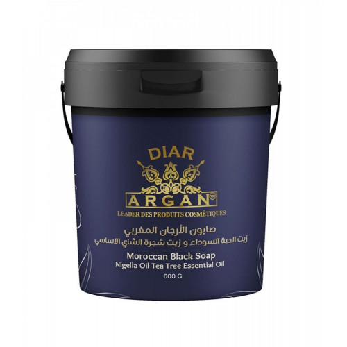 صابون الأرجان المغربي بزيت الحبة السوداء وزيت شجرة الشاي الأساسي من ديار ارجان 600جرام