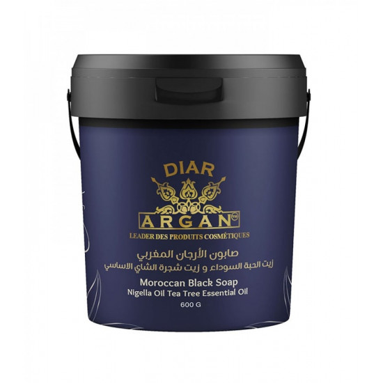 صابون الأرجان المغربي بزيت الحبة السوداء وزيت شجرة الشاي الأساسي من ديار ارجان 600جرام