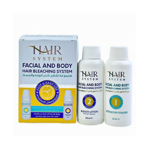 هير سيستم مجموعة تشقير الوجه والجسم - 50 مل هير سيستم مجموعة تشقير الوجه والجسم - 50 مل