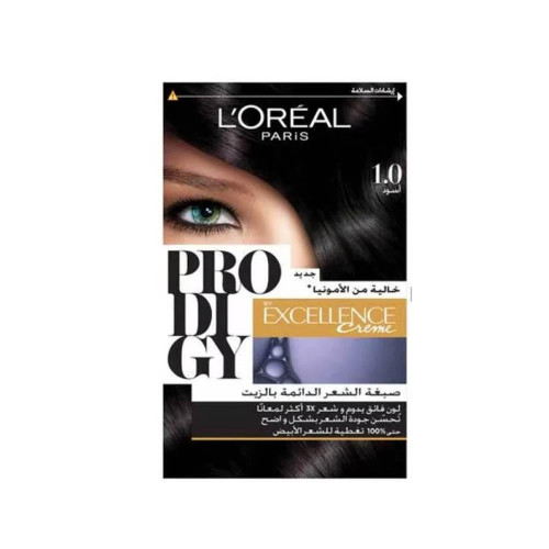 لوريال باريس بروديجي صبغة شعر - أسود 1.0 لوريال باريس بروديجي صبغة شعر - أسود 1.0