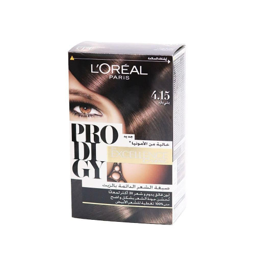 لوريال باريس بروديجي صبغة شعر - بني بارد 4.15 لوريال باريس بروديجي صبغة شعر - بني بارد 4.15
