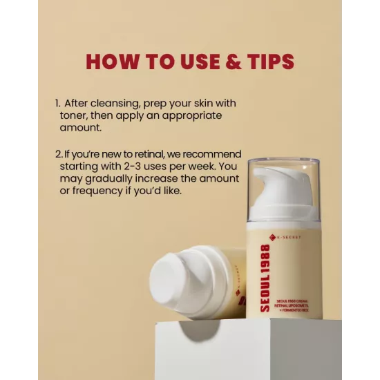 كريم سيول 1988 ريتينال ليبوسوم 1% + أرز مخمر من كي سيكريت - 50 مل