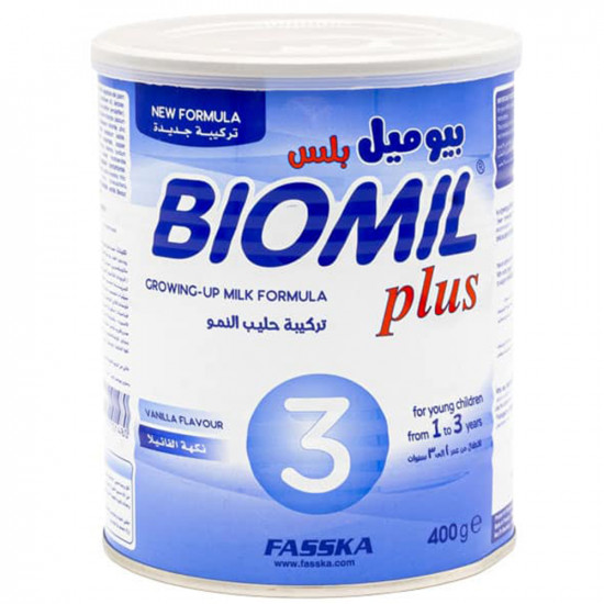 بيوميل بلس حليب الأطفال رقم (3) من 1 الي 3 سنوات - 400 جرام