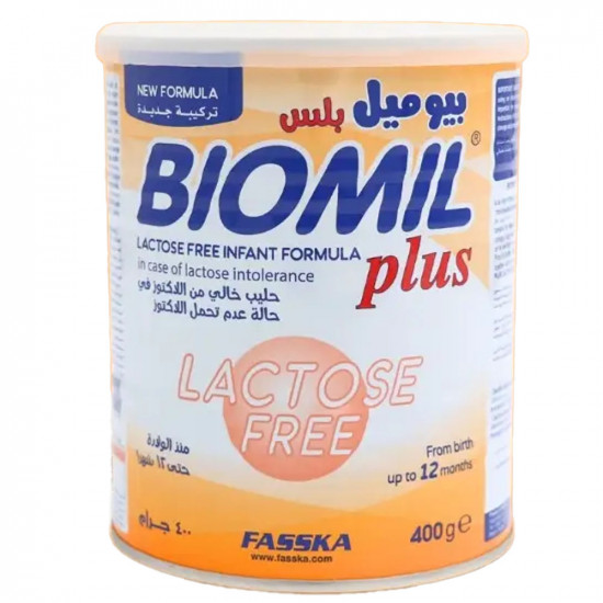 بيوميل بلس حليب الأطفال خالي من اللاكتوز من الولادة حتي 12 شهرآ - 400 جرام