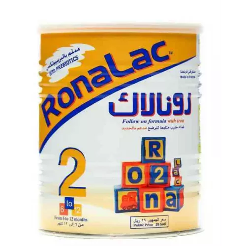 رونالاك حليب الأطفال رقم (2) من 6 الي 12 شهر - 850 جرام