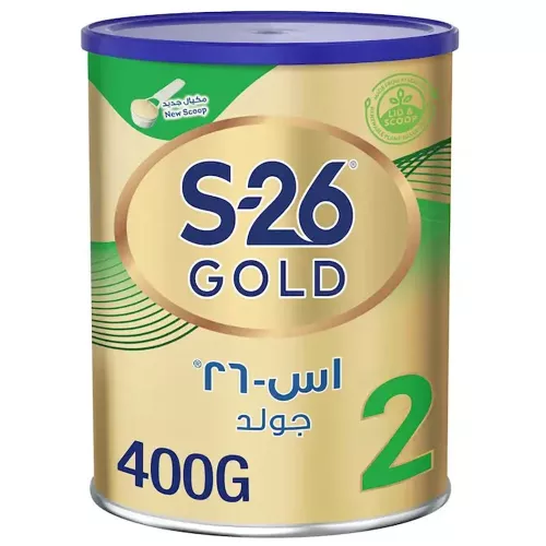 إس - 26 حليب للأطفال جولد رقم (2) من 6 الي 12 شهر - 400 جرام
