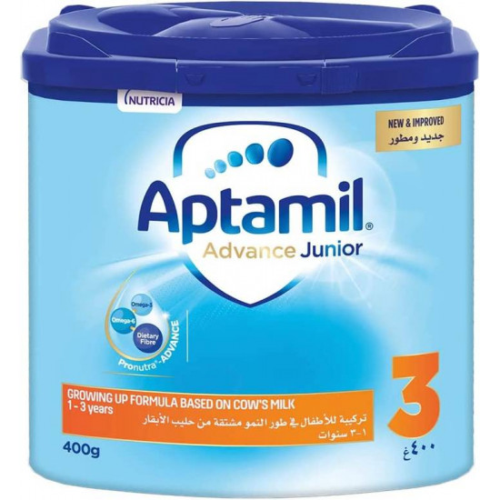 أبتاميل أدفانس جونيور حليب الأطفال رقم (3) من 1 الي 3 سنوات - 400 جرام أبتاميل أدفانس جونيور حليب الأطفال رقم (3) من 1 الي 3 سنوات - 400 جرام