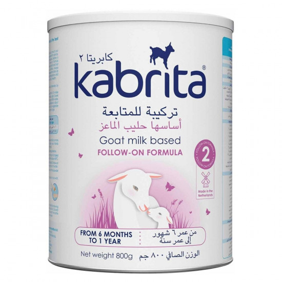 كابريتا تركيبة للمتابعة أساسها حليب الماعز للمرحلة رقم (2) من 6 الي 1 سنة - 800 جرام كابريتا تركيبة للمتابعة أساسها حليب الماعز للمرحلة رقم (2) من 6 الي 1 سنة - 800 جرام