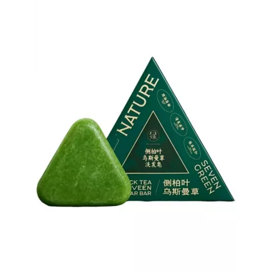 صابونة سفن جرين الصينية لتقوية الشعر بالأعشاب الطبيعية - 120 جرام