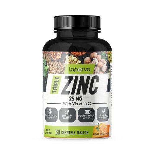 لابيرفا - زنك مع فيتامين سي 25 ملجم (60 كبسولة) - Laperva - Zinc plus with Vitamin C