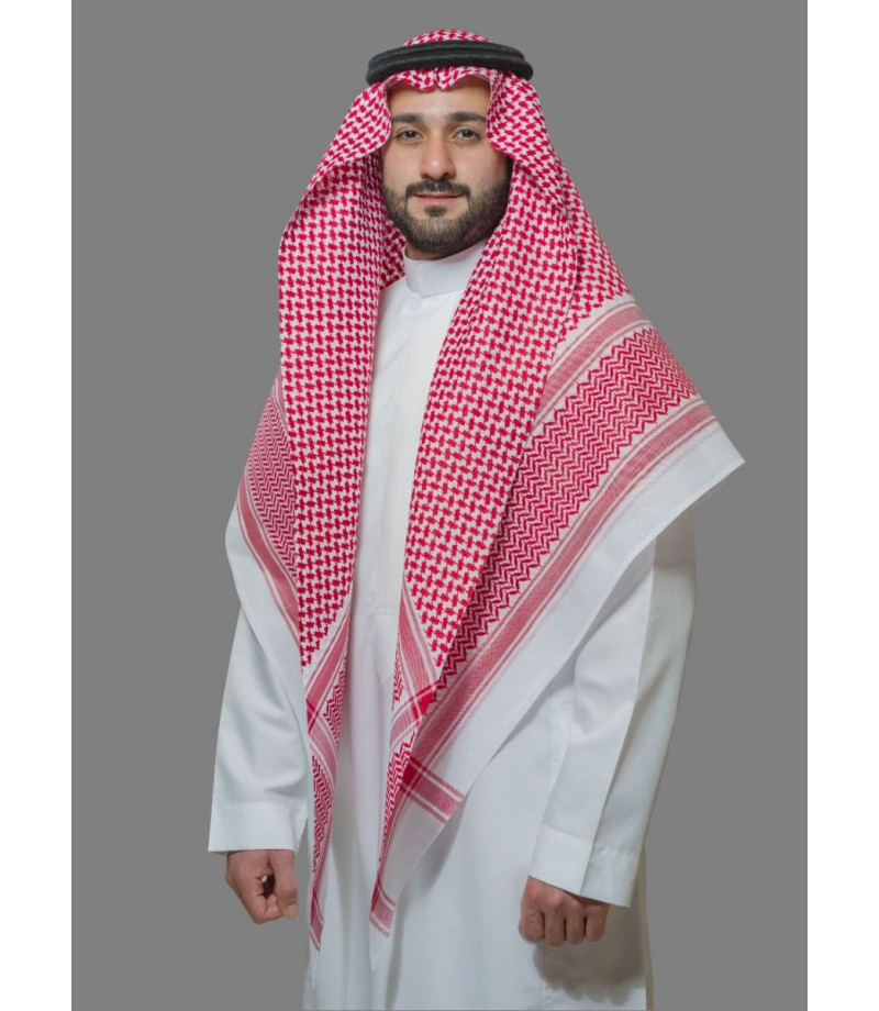 شماغ البسام الختم الأسود إنجليزي 
