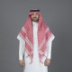 شماغ البسام بريز أحمر غامق 
