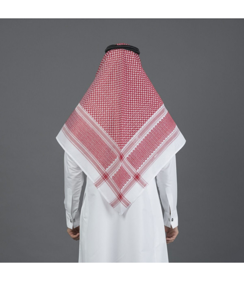 شماغ البسام بريز أحمر غامق 