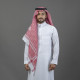 شماغ بيسك إنجليزي أحمر غامق - أناقة وجودة عالية