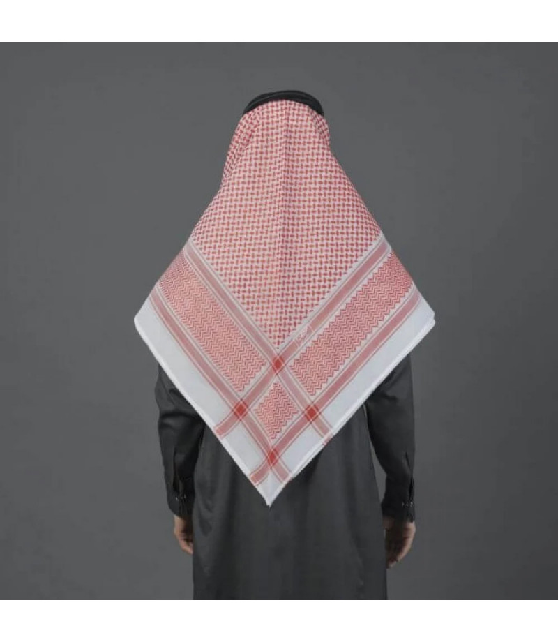 شماغ البسام بريز أحمر غامق 