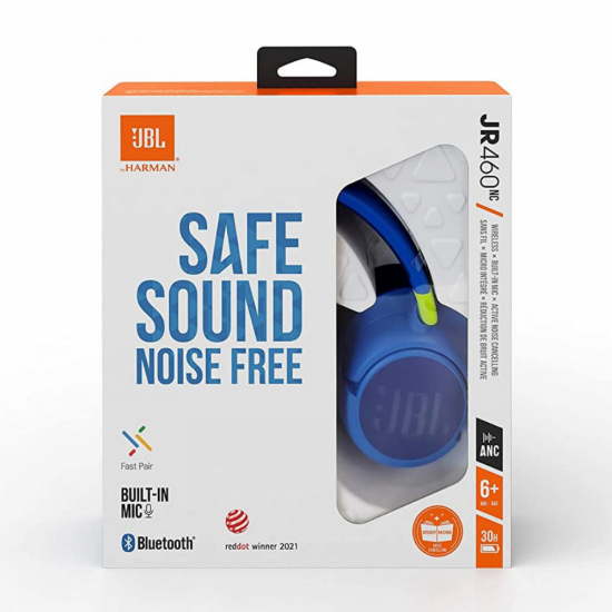 سماعة لاسلكية مخصصة للأطفال JBL JR460NC - بميزة عزل الصوت - لون أزرق - ضمان لمدة سنة سماعة لاسلكية مخصصة للأطفال JBL JR460NC - بميزة عزل الصوت - لون أزرق - ضمان لمدة سنة